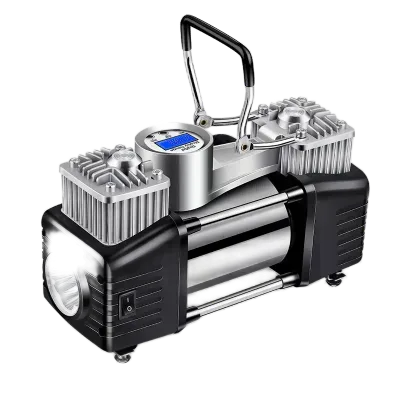 Double Cylinder Car air Compressor with Tank