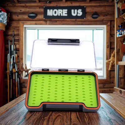HISTAR High Quality Waterproof Plastic Fly Fishing Tackle Box Strong Silicone Insert Wholesale Clear Slit Foam River Stream Fishing