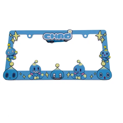Custom Shape Cute License Plate Frame Cartoon Anime Design