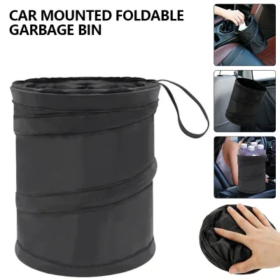 Car Trash Can Storage Bins Organizer Small Garbage Bag Hanging Trash Bin Accessory for SUV Interior Kits for Push for Car