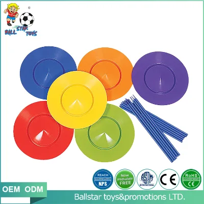 Hot Sale Different Colors Sticks Juggling Plate for Children Outdoor Sports Jiuggling Toy Circus Props