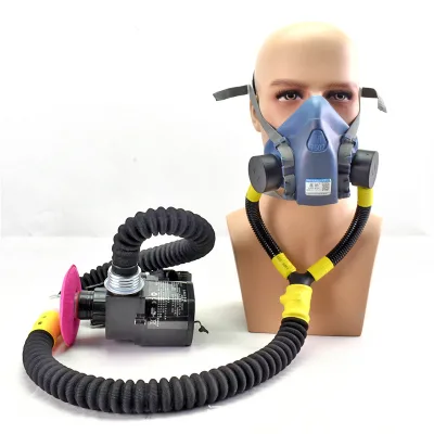 Self-Priming Half-Mask Long-Hose Respirator Rechargeable Electric-Powered Air-Purifying Anti-Toxin Anti-Dust No. 3 Filter