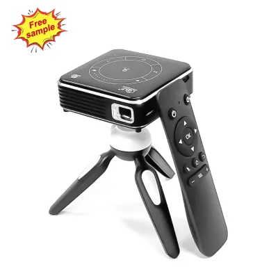 Multimedia Home Outdoor Theater Presentation Equipment Android 9 Wi-Fi Dlp Smart Mini Projector LED Lamp 4K Portable US Battery