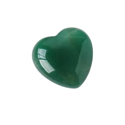 2026 Wholesale Crystals Natural Stone Crystal Crafts Amethyst Hearts Green Aventurine Jade Crystal Heart for Healing Gifts