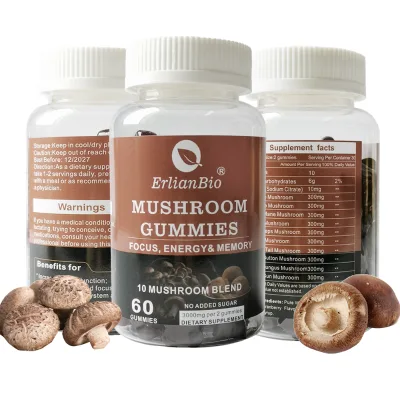 Private Label Mushroom Gummies Supports Immune System and Overall Well-being with No Added Sugar