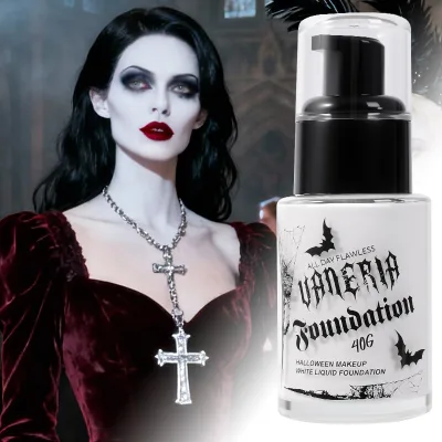 Halloween Goth Makeup White Foundation Private Label Customization Foundation Full Coverage Waterproof White Label Foundation