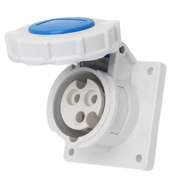 IP67 2P+N 16A Waterproof Female Electric Plug and Industrial Flush Socket