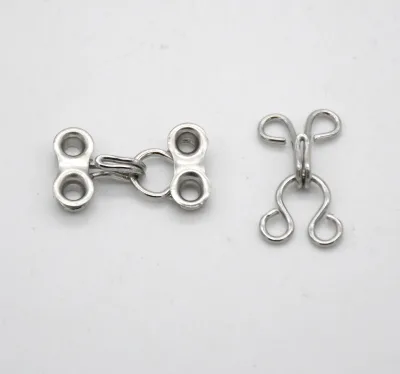 Cloxy Long 21mm Brass Sewing Accessories for Bra Garment Trousers Brass Bow Tie Hook with Eyelets Metal Brass Hooks and Eyes