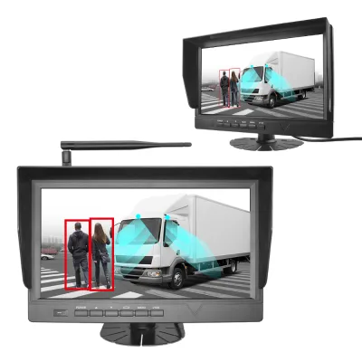 IP68 Standard Waterproof &Dust Proof Level 7-Inch 12-24V 2.4G Wireless ADAS Park Truck Monitoring System Enhanced Transmission