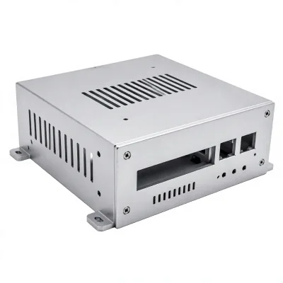 Custom Aluminum Housing Enclosure Electronic Chassis Vent Slotted Desk Cabinet According to Drawings