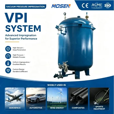 Industrial Vertical VPI Vacuum Pressure Impregnation Tank Carbon Steel Autoclave Uniform Resin Penetration Customizable Size