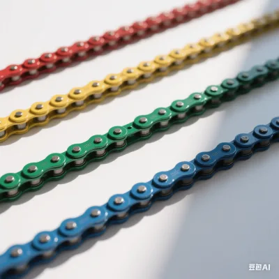Colorful O-ring Motorcycle Roller Chain Carbon Steel 428H 520 525 530 Color Painted Drive Chain for Scooter Dirt Bike ATV