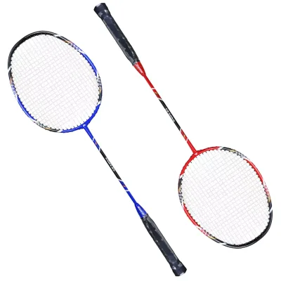 Wholesale Super Light Carbon Feather Badminton Racket Set Adult Male Female Students Double Racket PU Endurance Training Sport