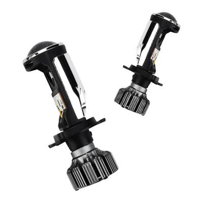 25W 5500K H4 Parts Mini Bulb Projector Lenses Led Headlights for Cars Upgrade