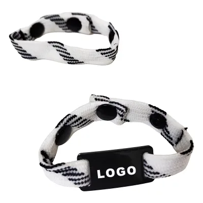Promotional Wristband With Magnetic Closure Silk Screen Printed Logo Adjustable Woven Bracelet for Concerts and Brand Promotion