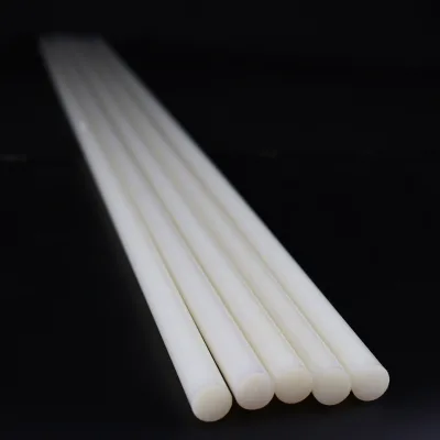 White PA66 Rod Nylon 66 Round Bar Extruded Polyamide6 Plastic Rod Stock 10mm-200mm Diameter for CNC Machining