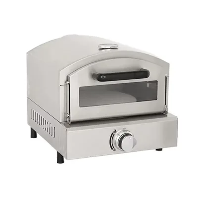 Gas Outdoor Pizza Oven and Grill Includes Peel Grill Rack and Built-in Thermometer Stainless Steel