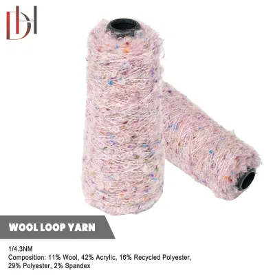 Wool Circle Yarn 4.3 Count-1, 11% Wool, 42% Acrylic, 16% Recycled Polyester, 29% Polyester, 2% Spandex, 64 Per Kilogram