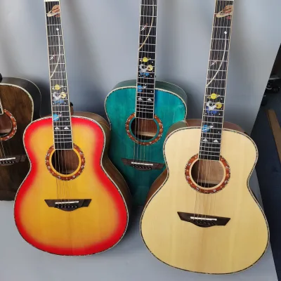 OEM  36-inch Acoustic Guitarcustomization for the best-selling wood spruce top  mahgany back  sides high-gloss solid wood guitar