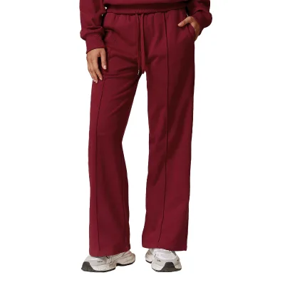 High-Waisted Loose Sports Pants Pocket Straight Casual Pants Versatile Sweatpants for Outer Wear