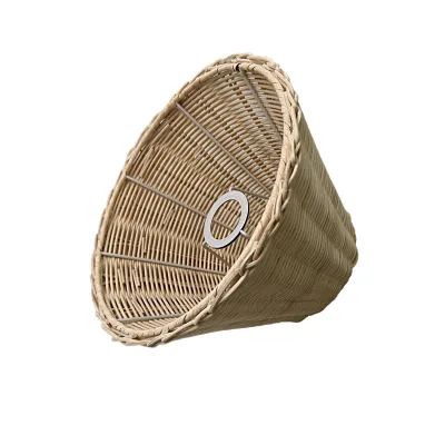 Handwoven Natural Wicker Lamp Shades for Table Lamps Cozy Rattan Shade Chinese Coastal Traditional Mediterranean European French