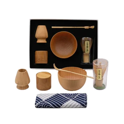 Custom logo Bamboo Matcha Whisk Set  Matcha Green Tea with Gift Box