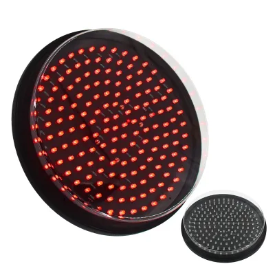 IP65 Waterproof 300mm Red LED Traffic Semaforo Module Clear Lens