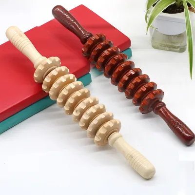 Wholesale Natural Wood Therapy Massage Tools Set Manual Gua Sha Wooden Massage Stick for Body Cellulite Massage