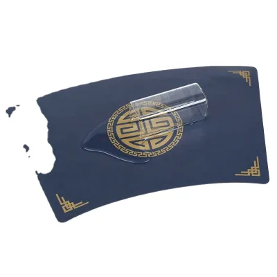 Fan-shaped Dining Table Mats Advanced Sense of Chinese Faux Water Imitation Oil Household Round Table Leather Heat Insulation