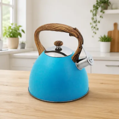 Factory Classical Stainless Steel 3L Stovetop Tea Kettle Professional Commercial Mirror Polished Coffee Pot Stocked Green