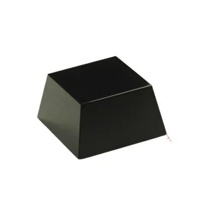Crystal Trophy Base Universal Trapezoidal Gift Accessory Black Transparent Multicolor Square Table Size Lettering Made Plastic