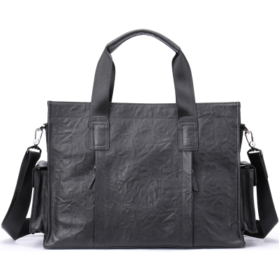 Business Briefcase Computer Handbag Laptop Bag Men's Business Office Laptop Briefcase Grab Weave Pleated Premium Briefcase