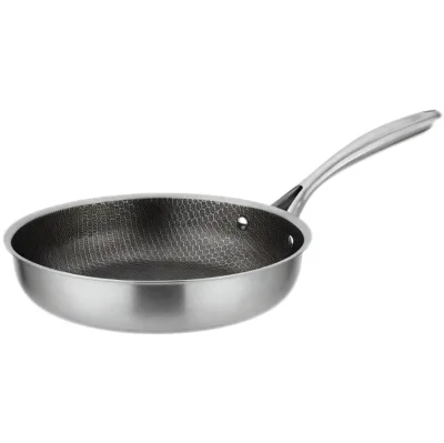 Premium Double Sided 3D Honeycomb Hybrid Tech Skillet G8 Ceramic Coating Stainless Steel Induction Pan