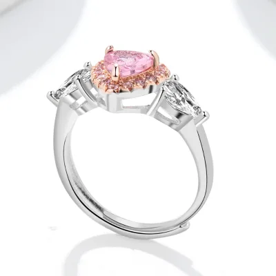 Best Selling Love Heart Women's Ring  New Style Personalized Zircon Ring