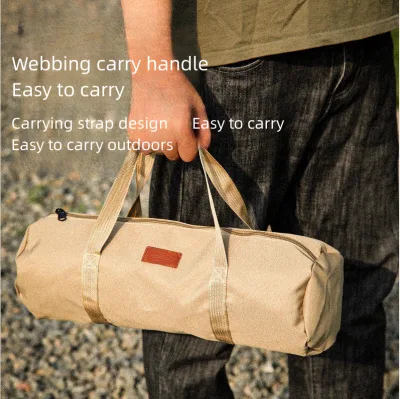 Jukaiwtec PJ84 Tent Stakes & Pole Pegs Storage Bag Large-Capacity Camping Tool Bag with Zipper 900D Oxford Cloth for Camping