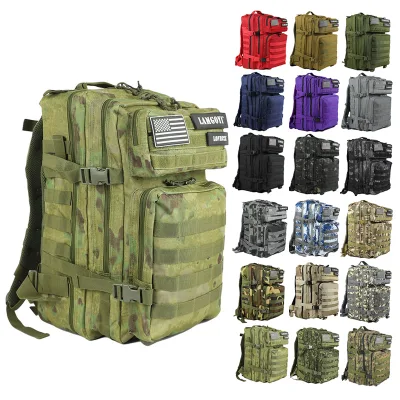 Wholesale 900D Oxford Hiking Camping Sports Outdoor Mountaineering Camouflage Tactical Backpack 45L