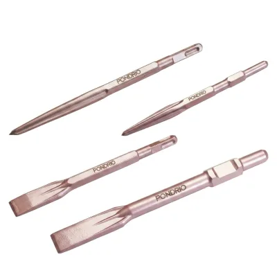 Electric Hammer Chisel Bits DIY Point 40CR Steel Forged Heat Treated Wear-Resistant Masonry Demolition Tool for Construction