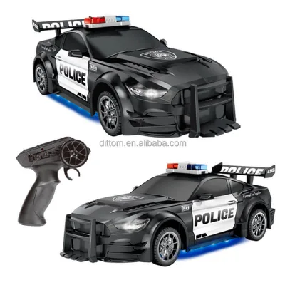 1/24 Scale 2.4G RC Sport Racing Vehicle 4WD LED Rear and Front Light 20KMH RC Drift Voiture Jouet RTR Indoor Home for Boys Kids