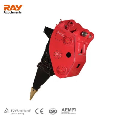 RAY Attachments Vibro Ripper Manufacturer-RVR Series with Motor for Road Construction & Mining Municipal Projects 20-120T