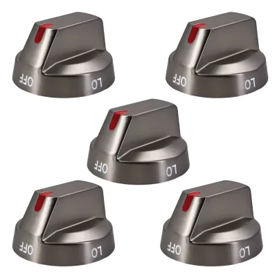 Good Quality 1 Year Knob Stove Replacement Parts Stove Knobs Black 100% Metal Stainless Steel DG64-00473B (5 Pack)