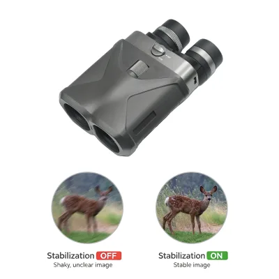 Tristar 15x42 Gyro-Stabilized Binoculars ED Glass FMC Coating IP67 Waterproof Handheld Binocular for Patrol Inspection Hunting