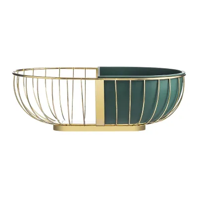 Customized Design Metal Fruits Basket Table Decor Home and Kitchen Decor Food Storage Basket New Freshly Design