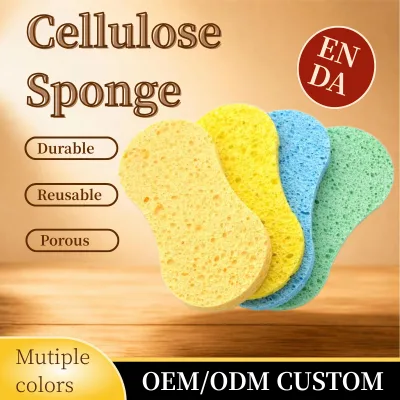 Biodegradable Cellulose Sponge, Makeup Remover Face Sponge & Shower Bath Sponge, Reusable Kitchen Cleaning Sponge for Home Use