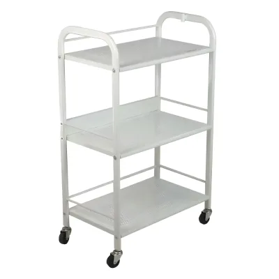 Salon Furniture Barber Trolley White Beauty Trolley with 3 Layer Drawers Metal Modern Beauty Machine for Wholesale