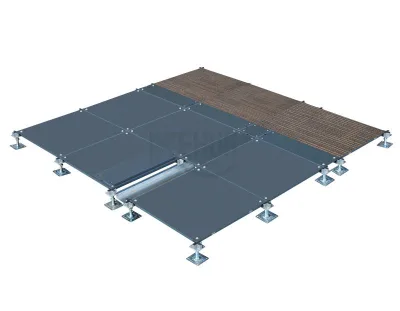 Data Center 600/500 Bare Finish Steel Antistatic OA Network Raised Access Flooring System