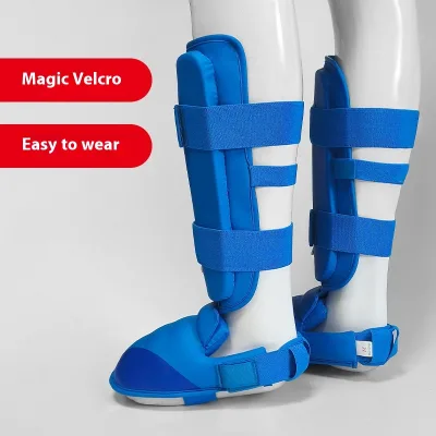 Karate Protectors for Adults and Children Plain Boxing and Taekwondo Shin Pads Protective Foot Protectors and Shin Protectors