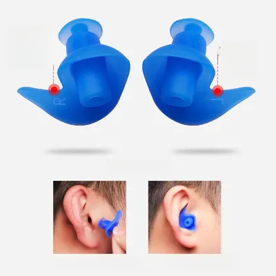 5-pair Reusable Silicone Earplugs Waterproof for Swimming/water Sports,Ergonomic Spiral Fit for Comfort Sleep