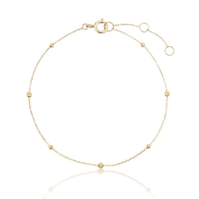 Summer 2026 Anti-Tarnish 18K Gold Plated Minimalist Beaded Chain Bracelet for Women Wholesale Streetwear Gift & Party Occasions