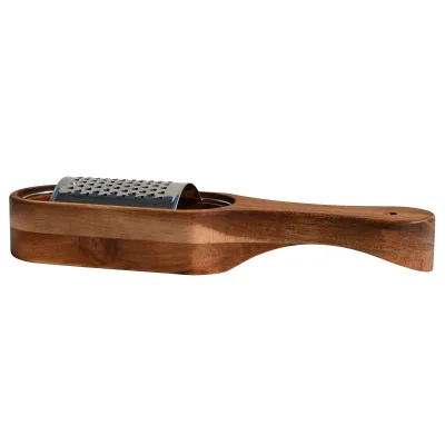 Wooden Handle Cheese Grater Durable, Ergonomic Design for Effortless Shredding