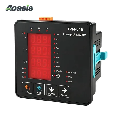 AOASIS ATPM-01E 85-240V AC 50/60HZ Multimeter Three Phase Energy Analyzer 4x4 Digit Display